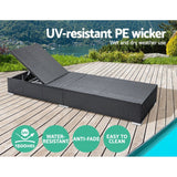 Furniture > Outdoor - Gardeon Sun Lounge Outdoor Furniture Day Bed Wicker Rattan Garden Sofa - Garden Yard