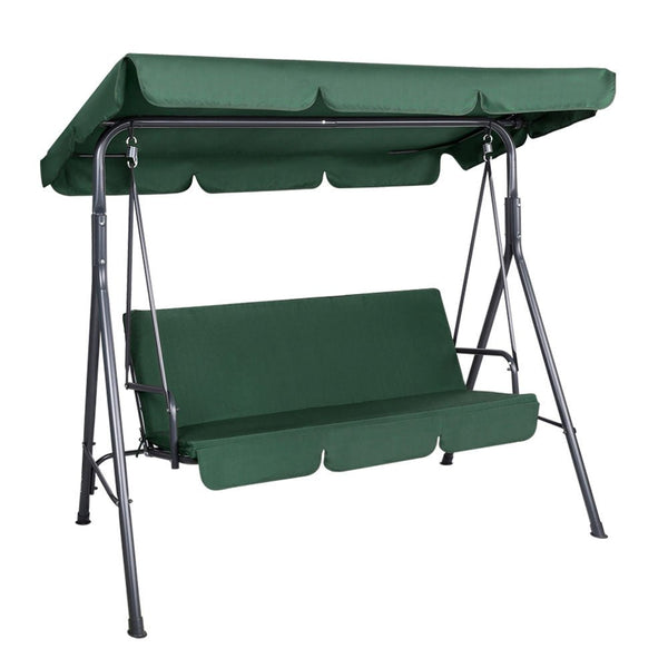 Furniture > Outdoor - Gardeon Swing Chair Hammock Outdoor Furniture Garden Canopy Bench Seat Green - Garden Yard