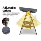 Furniture > Outdoor - Gardeon Swing Chair Wooden Garden Bench Canopy 2 Seater Outdoor Furniture - Garden Yard