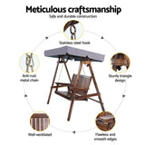 Furniture > Outdoor - Gardeon Swing Chair Wooden Garden Bench Canopy 2 Seater Outdoor Furniture - Garden Yard