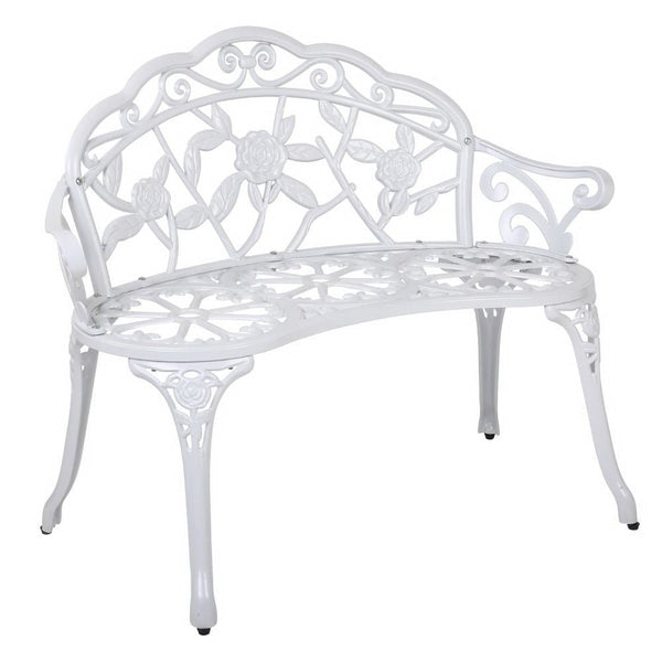 Furniture > Outdoor - Gardeon Victorian Garden Bench White - Garden Yard