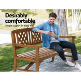 Furniture > Outdoor - Gardeon Wooden Garden Bench 3 Seat Patio Furniture Timber Outdoor Lounge Chair Natural - Garden Yard
