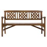 Furniture > Outdoor - Gardeon Wooden Garden Bench 3 Seat Patio Furniture Timber Outdoor Lounge Chair Natural - Garden Yard