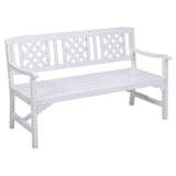Furniture > Outdoor - Gardeon Wooden Garden Bench 3 Seat Patio Furniture Timber Outdoor Lounge Chair White - Garden Yard