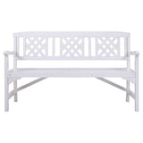 Furniture > Outdoor - Gardeon Wooden Garden Bench 3 Seat Patio Furniture Timber Outdoor Lounge Chair White - Garden Yard
