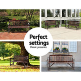 Furniture > Outdoor - Gardeon Wooden Garden Bench Chair Natural Outdoor Furniture Décor Patio Deck 3 Seater - Garden Yard