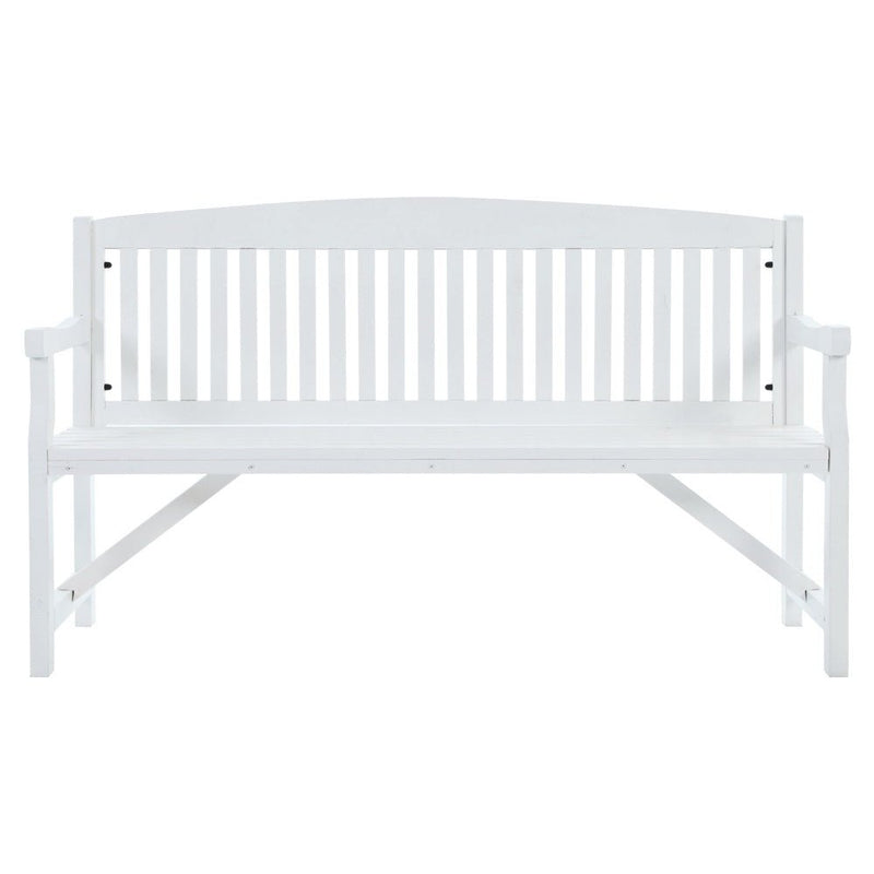 Furniture > Outdoor - Gardeon Wooden Garden Bench Chair Outdoor Furniture Patio Deck 3 Seater White - Garden Yard