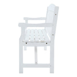 Furniture > Outdoor - Gardeon Wooden Garden Bench Chair Outdoor Furniture Patio Deck 3 Seater White - Garden Yard