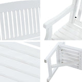 Furniture > Outdoor - Gardeon Wooden Garden Bench Chair Outdoor Furniture Patio Deck 3 Seater White - Garden Yard