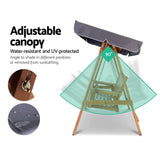 Furniture > Outdoor - Gardeon Wooden Swing Chair Garden Bench Canopy 3 Seater Outdoor Furniture - Garden Yard