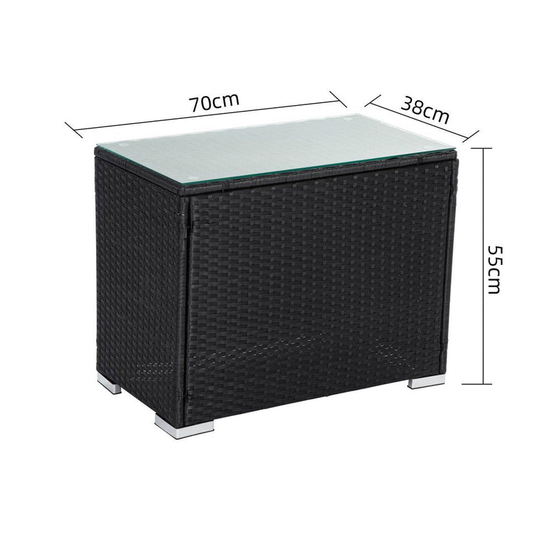 Furniture > Outdoor - Modular Outdoor Wicker Lounge Set - Garden Yard