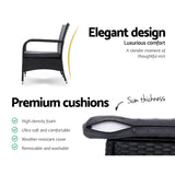 Furniture > Outdoor - Outdoor Furniture Patio Set Wicker Outdoor Conversation Set Chairs Table 3PCS - Garden Yard