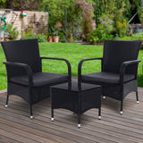 Furniture > Outdoor - Outdoor Furniture Patio Set Wicker Outdoor Conversation Set Chairs Table 3PCS - Garden Yard