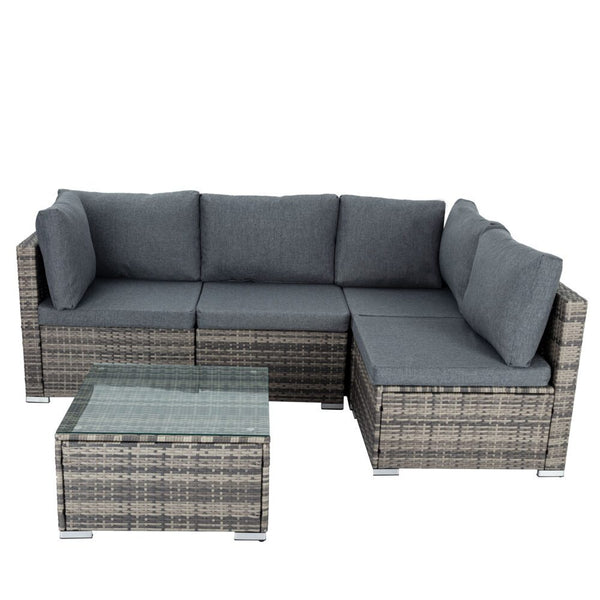 Furniture > Outdoor - Outdoor Modular Lounge Sofa Bondi - Grey - Garden Yard