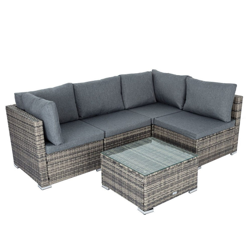 Furniture > Outdoor - Outdoor Modular Lounge Sofa Bondi - Grey - Garden Yard