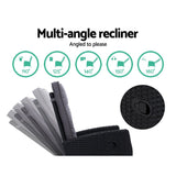 Furniture > Outdoor - Sun lounge Recliner Chair Wicker Lounger Sofa Day Bed Outdoor Furniture Patio Garden Cushion Ottoman Black Gardeon - Garden Yard
