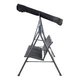 Furniture > Outdoor - Swing Chair Outdoor Furniture Hanging Chairs Hammock 3 Seater Canopy Garden Bench Seat Patio Gardeon Lounger Cushion Backyard Park Black - Garden Yard