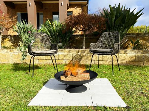 Home & Garden > Firepits - Black Lassen Cast Iron Fire Pit - Garden Yard Aus