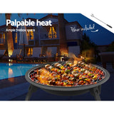 Home & Garden > Firepits - Fire Pit BBQ Charcoal Smoker Portable Outdoor Camping Pits Patio Fireplace 22" - Garden Yard Aus