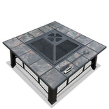 Home & Garden > Firepits - Fire Pit BBQ Grill Smoker Table Outdoor Garden Ice Pits Wood Firepit - Garden Yard Aus