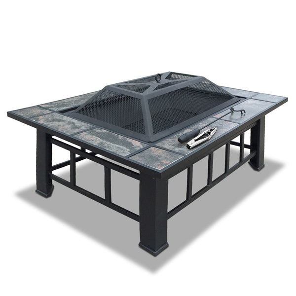 Home & Garden > Firepits - Fire Pit BBQ Grill Stove Table Ice Pits Patio Fireplace Heater 3 IN 1 - Garden Yard Aus
