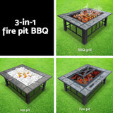 Home & Garden > Firepits - Fire Pit BBQ Grill Stove Table Ice Pits Patio Fireplace Heater 3 IN 1 - Garden Yard Aus