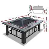 Home & Garden > Firepits - Fire Pit BBQ Grill Stove Table Ice Pits Patio Fireplace Heater 3 IN 1 - Garden Yard Aus
