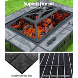 Home & Garden > Firepits - Fire Pit BBQ Grill Stove Table Ice Pits Patio Fireplace Heater 3 IN 1 - Garden Yard Aus