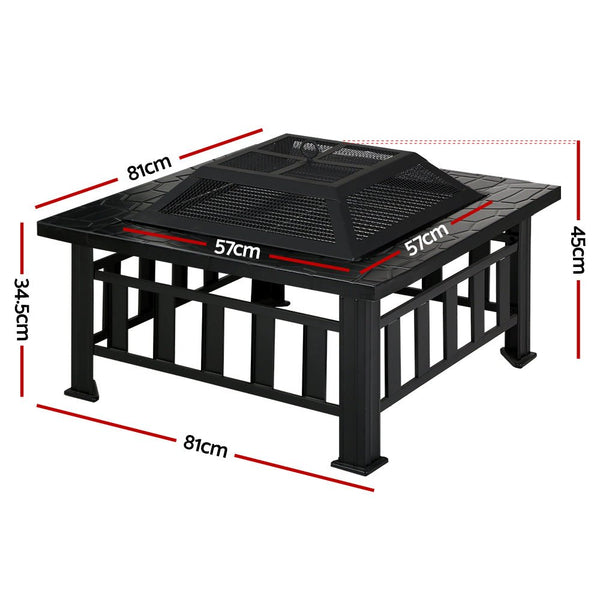 Home & Garden > Firepits - Fire Pit BBQ Table Grill Outdoor Garden Wood Burning Fireplace Stove - Garden Yard Aus