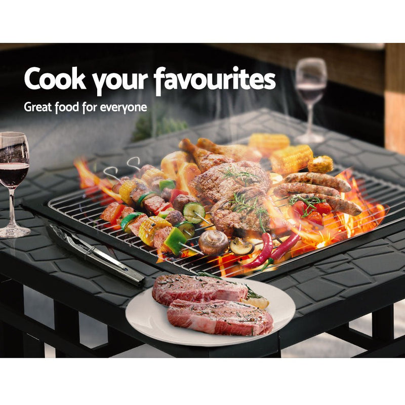 Home & Garden > Firepits - Fire Pit BBQ Table Grill Outdoor Garden Wood Burning Fireplace Stove - Garden Yard Aus
