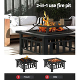 Home & Garden > Firepits - Fire Pit BBQ Table Grill Outdoor Garden Wood Burning Fireplace Stove - Garden Yard Aus