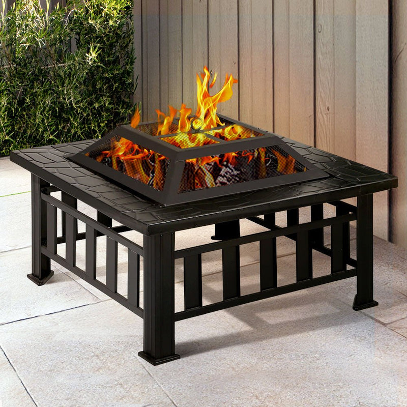 Home & Garden > Firepits - Fire Pit BBQ Table Grill Outdoor Garden Wood Burning Fireplace Stove - Garden Yard Aus