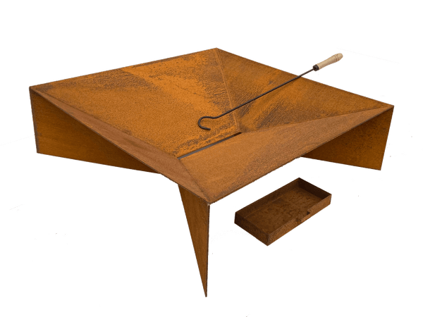 Home & Garden > Firepits - Firepit with Ash Tray with 0.11 Mild Steel" - Garden Yard Aus