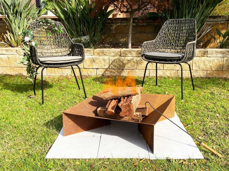 Home & Garden > Firepits - Firepit with Ash Tray with 0.11 Mild Steel" - Garden Yard Aus