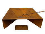 Home & Garden > Firepits - Firepit with Ash Tray with 0.11 Mild Steel" - Garden Yard Aus