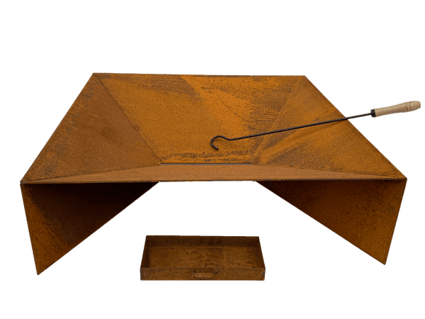 Home & Garden > Firepits - Firepit with Ash Tray with 0.11 Mild Steel" - Garden Yard Aus