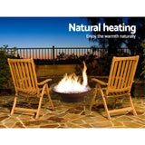 Home & Garden > Firepits - Grillz Fire Pit Charcoal Vintage Campfire Burner Rust Outdoor Steel Bowl 70CM - Garden Yard Aus