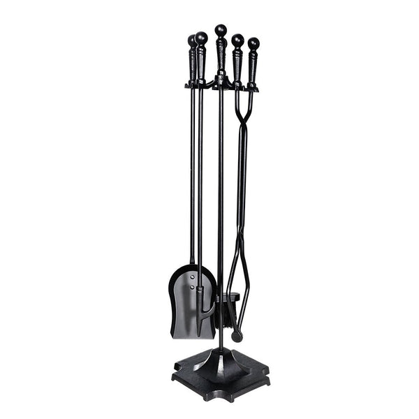 Home & Garden > Firepits - Grillz Fireplace Tool Set Fire Place Tools Poker Brush Shovel Stand Tongs - Garden Yard Aus
