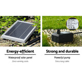 Home & Garden > Fountains - Gardeon Solar Water Feature Cascading Fountain 5 Tiered Bowl Bird Bath 99CM - Garden Yard Aus
