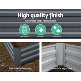 Home & Garden > Garden Beds - Green Fingers 2x Garden Bed 120x90cm Planter Box Raised Container Galvanised Herb - Garden Yard