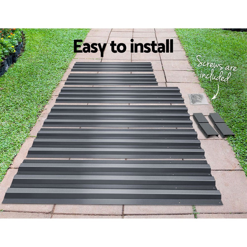 Home & Garden > Garden Beds - Green Fingers 2x Garden Bed 120x90cm Planter Box Raised Container Galvanised Herb - Garden Yard