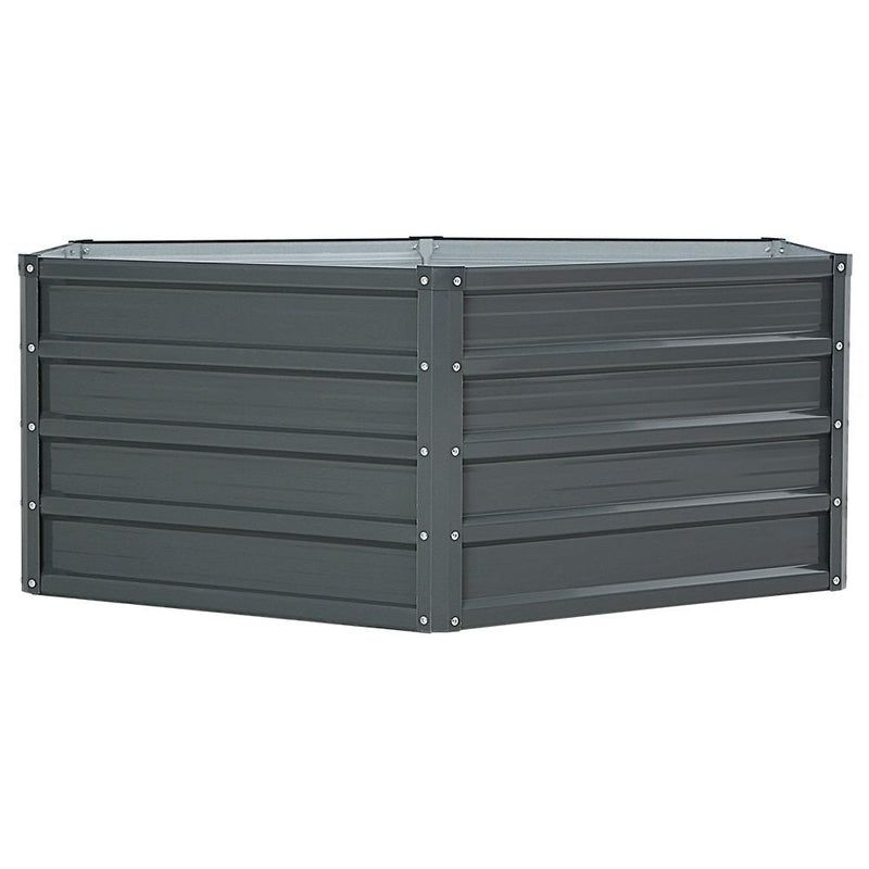 Home & Garden > Garden Beds - Green Fingers 2x Garden Bed 130x130x46cm Planter Box Raised Container Galvanised - Garden Yard