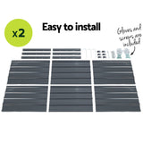 Home & Garden > Garden Beds - Green Fingers 2x Garden Bed 130x130x46cm Planter Box Raised Container Galvanised - Garden Yard