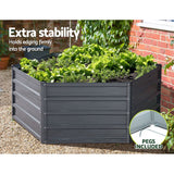 Home & Garden > Garden Beds - Green Fingers 2x Garden Bed 130x130x46cm Planter Box Raised Container Galvanised - Garden Yard