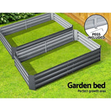 Home & Garden > Garden Beds - Green Fingers 2x Garden Bed 150x90cm Planter Box Raised Container Galvanised Herb - Garden Yard