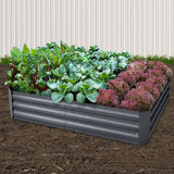 Home & Garden > Garden Beds - Green Fingers 2x Garden Bed 150x90cm Planter Box Raised Container Galvanised Herb - Garden Yard