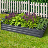 Home & Garden > Garden Beds - Green Fingers 2x Garden Bed 210x90cm Planter Box Raised Container Galvanised Herb - Garden Yard