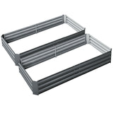 Home & Garden > Garden Beds - Green Fingers 2x Garden Bed 210x90cm Planter Box Raised Container Galvanised Herb - Garden Yard