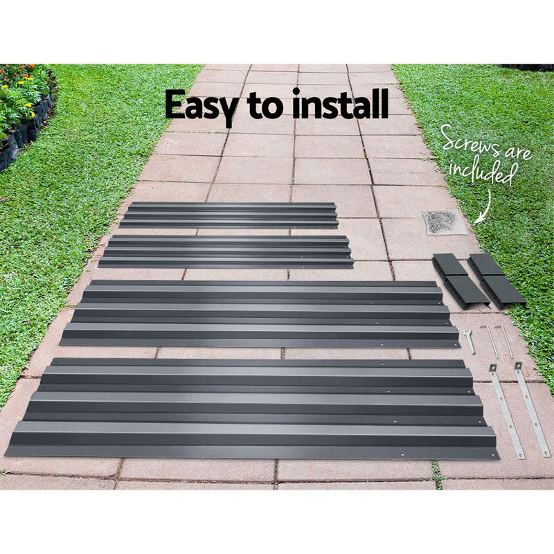 Home & Garden > Garden Beds - Green Fingers Garden Bed 150x90cm Planter Box Raised Container Galvanised Steel - Garden Yard