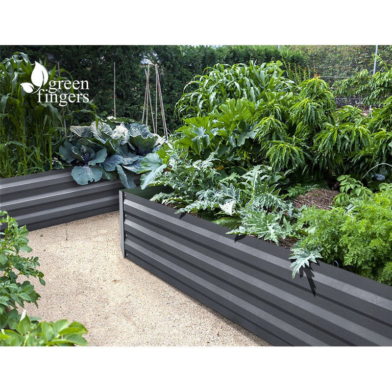 Home & Garden > Garden Beds - Green Fingers Garden Bed 150x90cm Planter Box Raised Container Galvanised Steel - Garden Yard